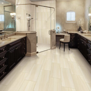tile floor and wall tile in bathroom | Flooring Express | Lafayette, IN