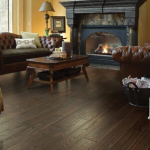 dark hardwood floors in living room | Flooring Express | Lafayette, IN