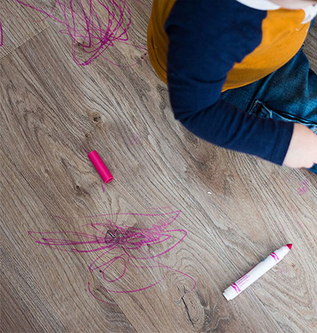 Marker drawn on vinyl flooring | Flooring Express | Lafayette, IN