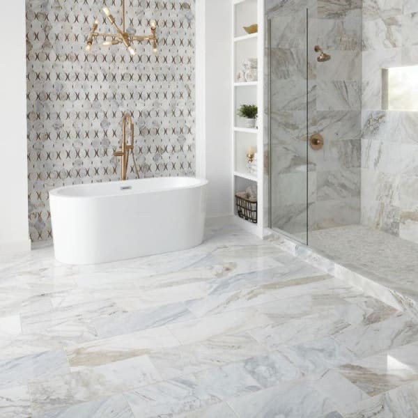Natural stone in bathroom | Flooring Express | Lafayette, IN