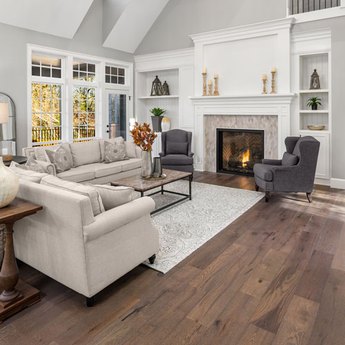 Flooring near fireplace | Flooring Express