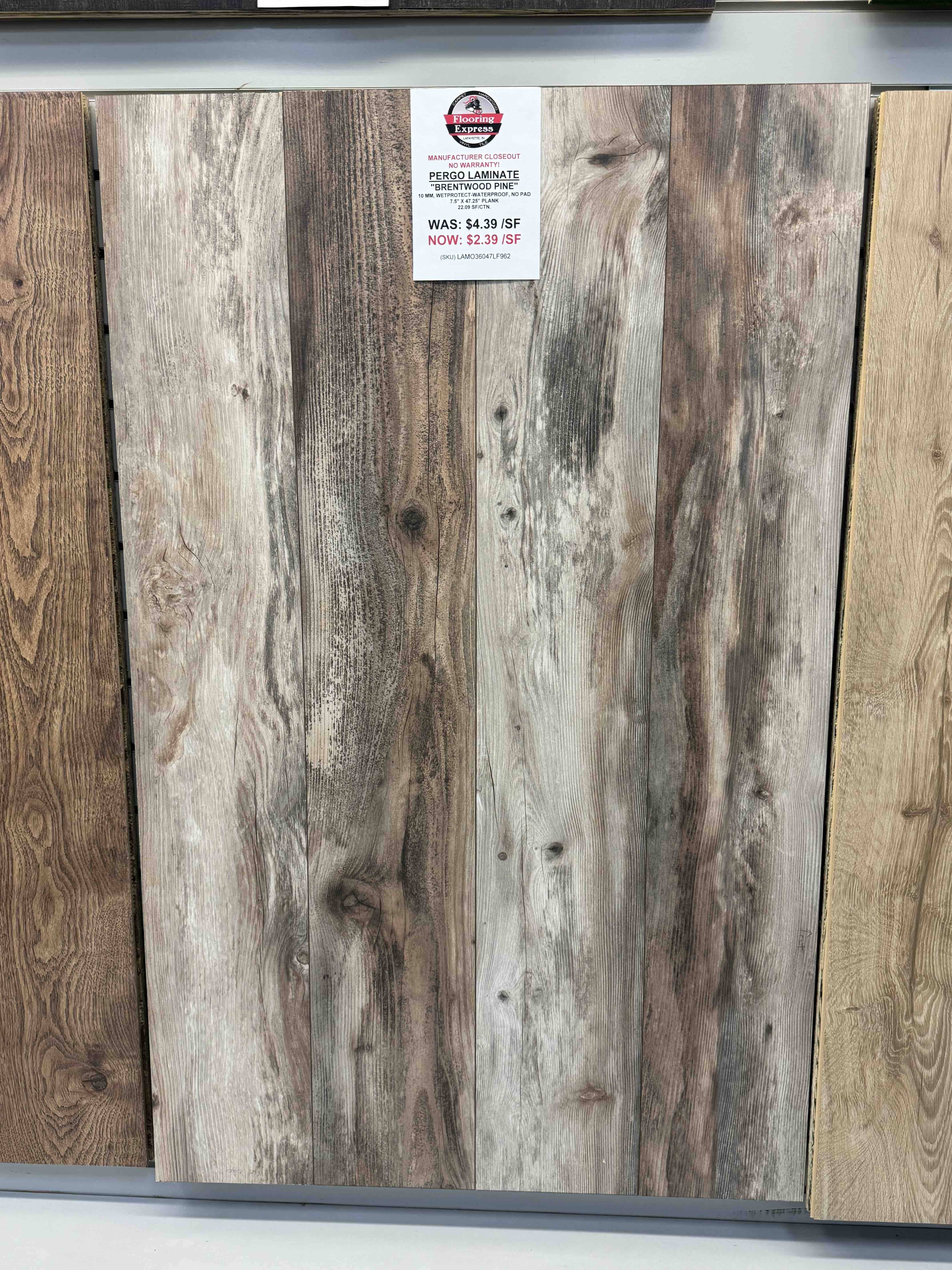 6 PERGO LAMINATE BRENTWOOD PINE
